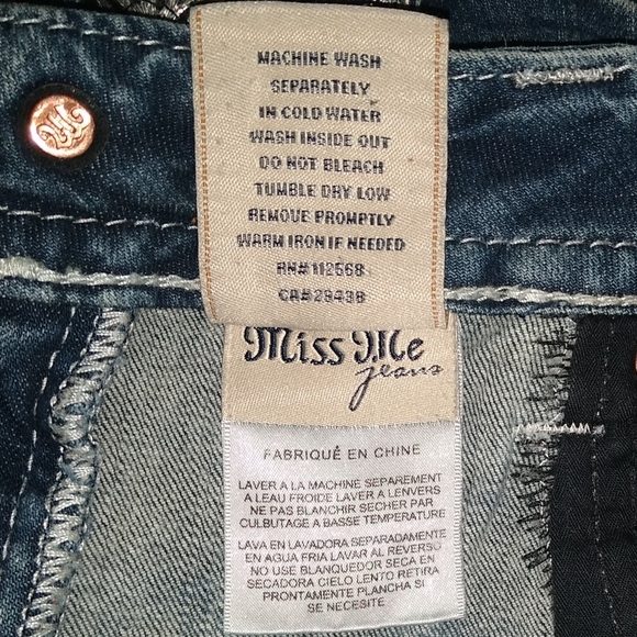 MISS ME BLUE JEANS WOMEN'S 31 (U.S. SIZE 11/12) - Picture 6 of 7